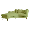L-Shaped Velvet Sofa