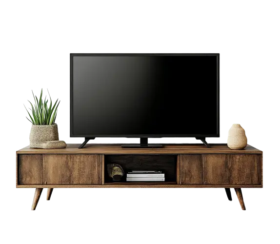 Rustic Wooden TV Console