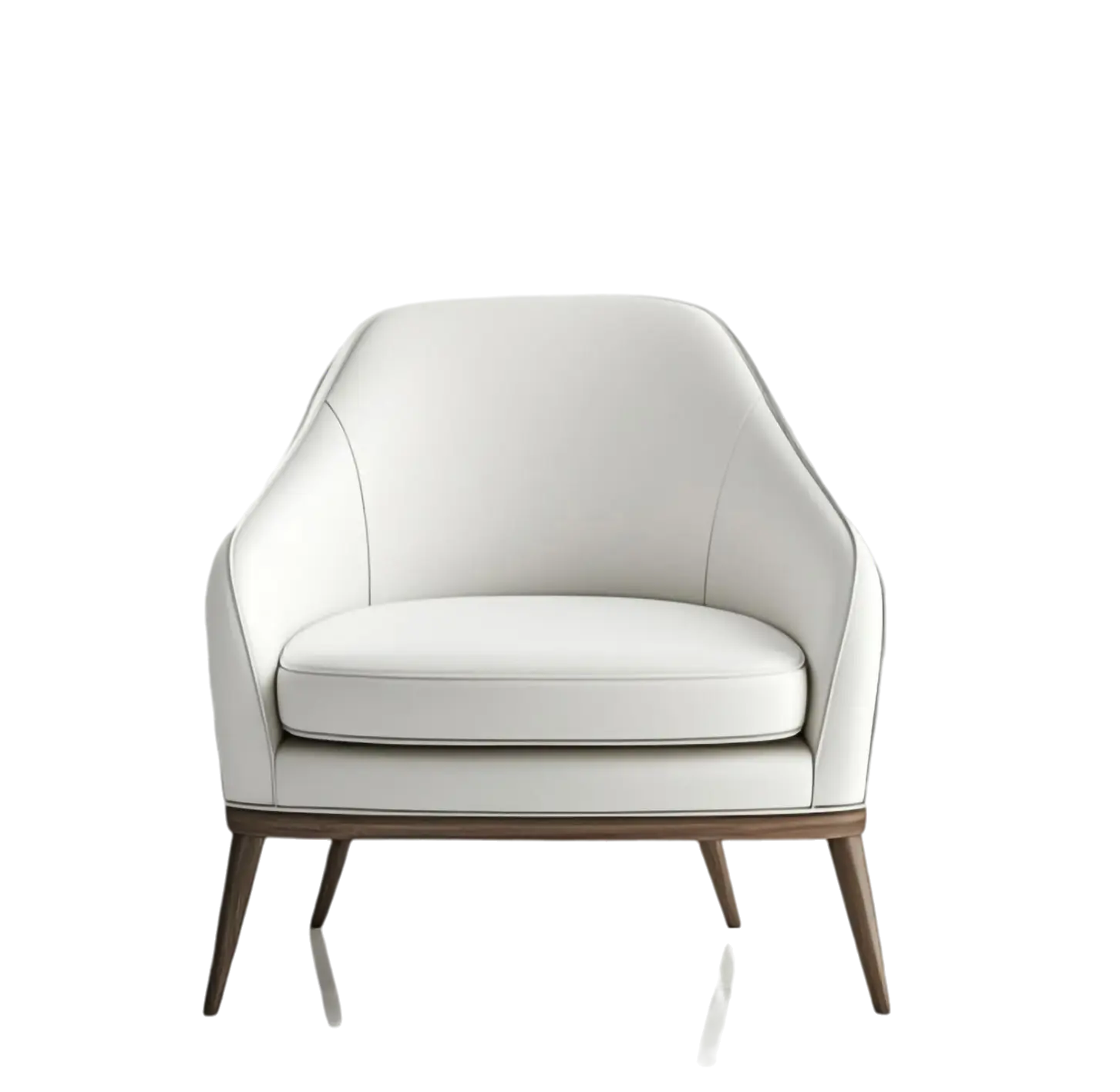 Contemporary White Armchair