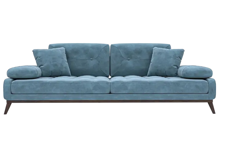 Modern Teal Velvet Sofa